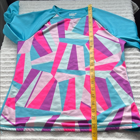 Lands' End Blue and Pink Geometric Shirt . Set of the three - Picture 9 of 15